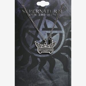 Supernatural Baby‎ Wings Cassette Charm Necklace Hot Topic Winchesters Horror